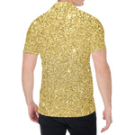 Gold (NOT Real) Glitter Print Men's Shirt