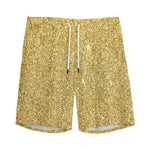 Gold (NOT Real) Glitter Print Men's Sports Shorts