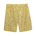 Gold (NOT Real) Glitter Print Men's Sports Shorts