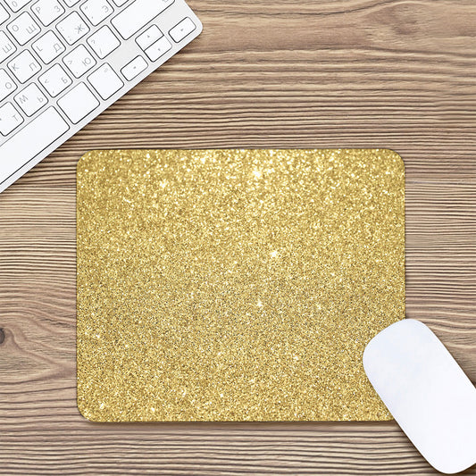 Gold (NOT Real) Glitter Print Mouse Pad
