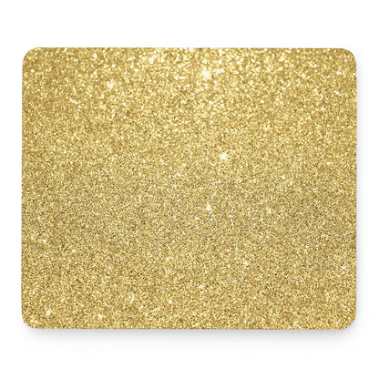 Gold (NOT Real) Glitter Print Mouse Pad
