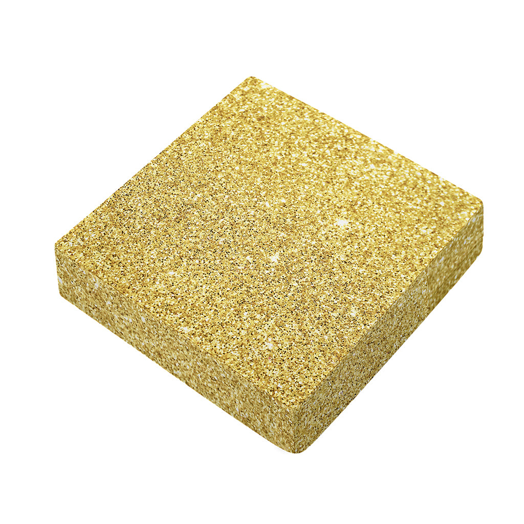 Gold (NOT Real) Glitter Print Outdoor Seat Cushion Cover