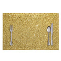 Gold (NOT Real) Glitter Print Placemat