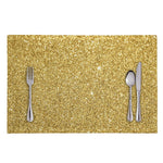 Gold (NOT Real) Glitter Print Placemat