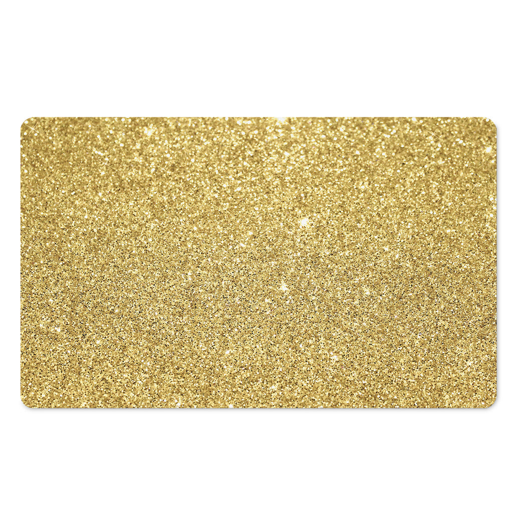 Gold (NOT Real) Glitter Print Polyester Doormat