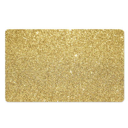 Gold (NOT Real) Glitter Print Polyester Doormat