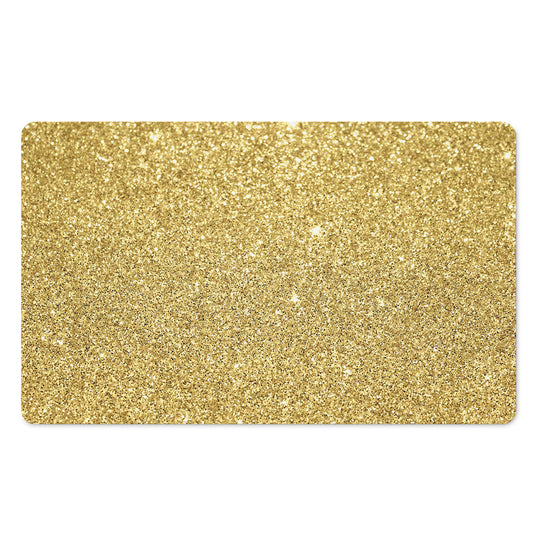 Gold (NOT Real) Glitter Print Polyester Doormat