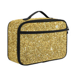 Gold (NOT Real) Glitter Print Portable Lunch Bag