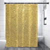 Gold (NOT Real) Glitter Print Premium Shower Curtain