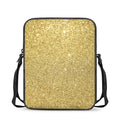Gold (NOT Real) Glitter Print Rectangular Crossbody Bag