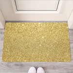 Gold (NOT Real) Glitter Print Rubber Doormat