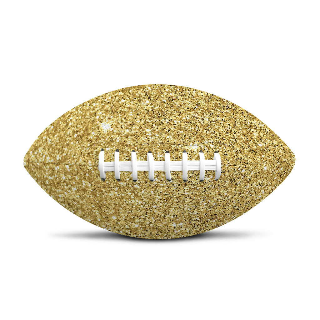 Gold (NOT Real) Glitter Print Rugby Ball