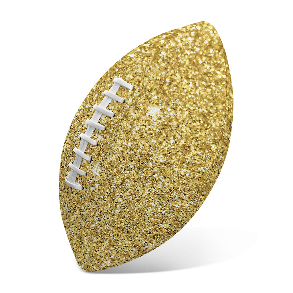 Gold (NOT Real) Glitter Print Rugby Ball