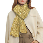 Gold (NOT Real) Glitter Print Scarf