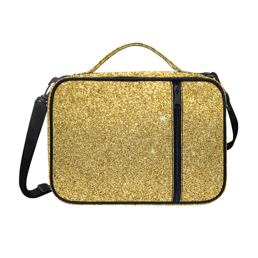Gold (NOT Real) Glitter Print Shoulder Strap Bible Bag