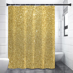 Gold (NOT Real) Glitter Print Shower Curtain