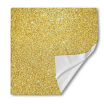 Gold (NOT Real) Glitter Print Silk Bandana