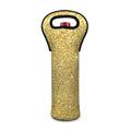 Gold (NOT Real) Glitter Print Single Neoprene Wine Tote