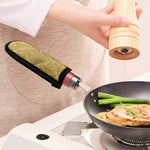 Gold (NOT Real) Glitter Print Skillet Handle Cover