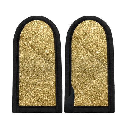Gold (NOT Real) Glitter Print Skillet Handle Cover