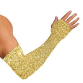 Gold (NOT Real) Glitter Print Sun Protection Arm Sleeves