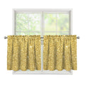 Gold (NOT Real) Glitter Print Tier Curtains