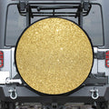 Gold (NOT Real) Glitter Print Tire Cover