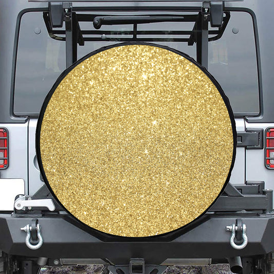 Gold (NOT Real) Glitter Print Tire Cover