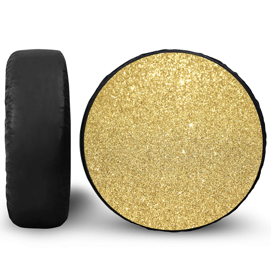 Gold (NOT Real) Glitter Print Tire Cover