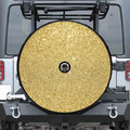 Gold (NOT Real) Glitter Print Tire Cover With Camera Hole