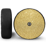 Gold (NOT Real) Glitter Print Tire Cover With Camera Hole