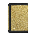 Gold (NOT Real) Glitter Print Trifold Wallet