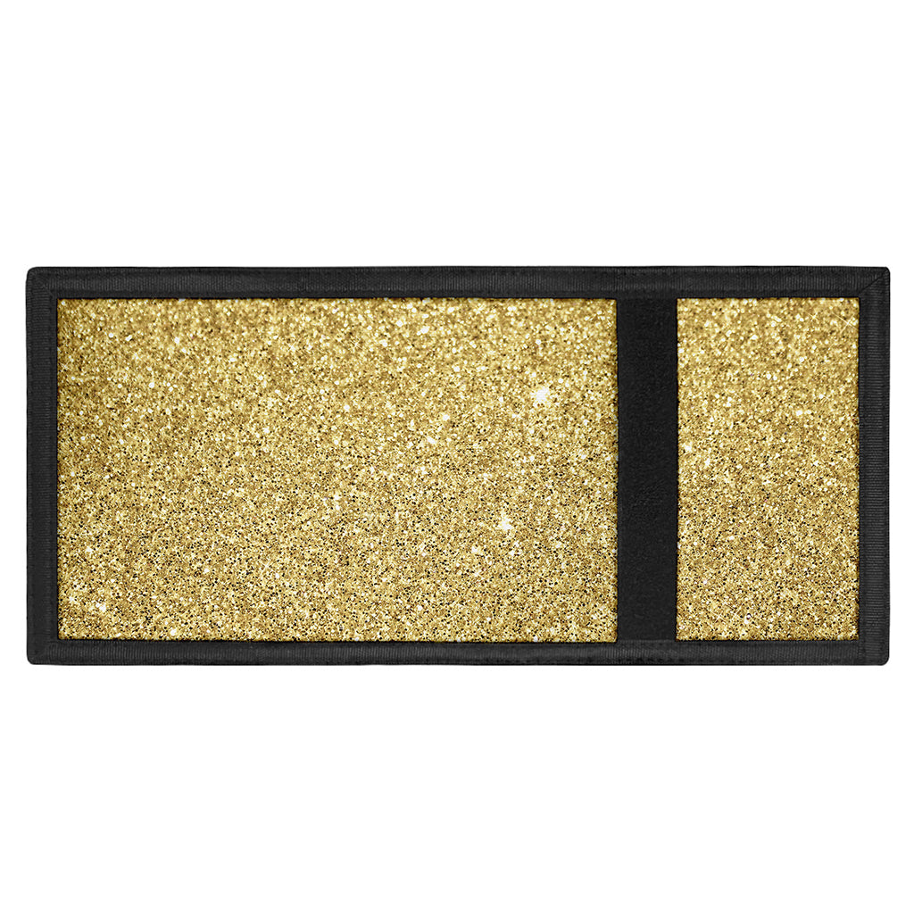 Gold (NOT Real) Glitter Print Trifold Wallet