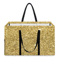 Gold (NOT Real) Glitter Print Utility Tote Bag