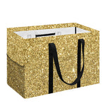 Gold (NOT Real) Glitter Print Utility Tote Bag