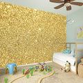 Gold (NOT Real) Glitter Print Wall Sticker