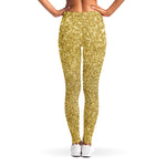 Gold (NOT Real) Glitter Print Women's Leggings