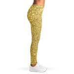 Gold (NOT Real) Glitter Print Women's Leggings