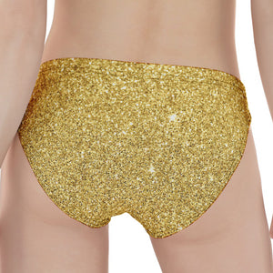 Gold (NOT Real) Glitter Print Women's Panties