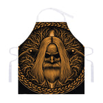 Gold Odin With Huginn And Muninn Print Adjustable Apron