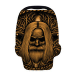 Gold Odin With Huginn And Muninn Print Baby Seat Cover