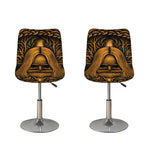 Gold Odin With Huginn And Muninn Print Bar Stool Covers