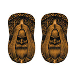 Gold Odin With Huginn And Muninn Print Bar Stool Covers