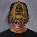 Gold Odin With Huginn And Muninn Print Baseball Cap