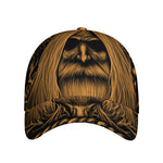 Gold Odin With Huginn And Muninn Print Baseball Cap