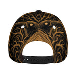 Gold Odin With Huginn And Muninn Print Baseball Cap
