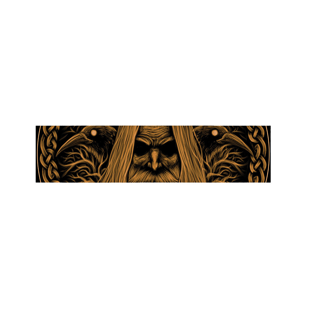 Gold Odin With Huginn And Muninn Print Bed Runner