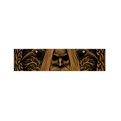 Gold Odin With Huginn And Muninn Print Bed Runner