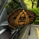 Gold Odin With Huginn And Muninn Print Car Side Mirror Covers