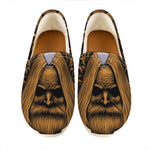 Gold Odin With Huginn And Muninn Print Casual Shoes